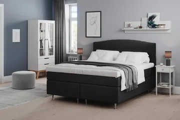 Belda Sängpaket 160x200 Fast/Medium - Svart - Products - Möbler - Säng - Kontinentalsäng