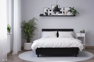 Billingen Komplett Sängpaket 140x200 cm - Svart - Products - Möbler - Säng - Kontinentalsäng