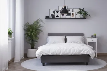 Billingen Kontinentalsäng 160x200 cm - Grå - Products - Möbler - Säng - Kontinentalsäng