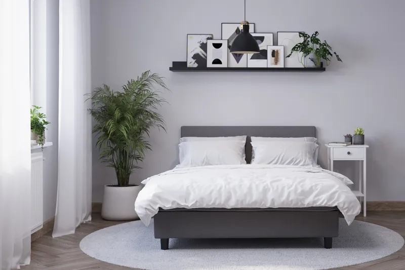 Billingen Kontinentalsäng 160x200 cm - Grå - Products - Möbler - Säng - Kontinentalsäng