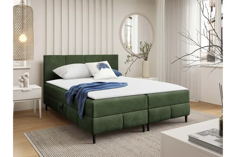 Celestine Förvaringssäng 160x200 cm, Grön