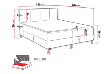 Celestine Förvaringssäng 180x200 cm - Vit - Products - Möbler - Säng - Komplett sängpaket