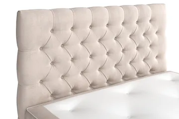 Celine Kontinentalsäng 140x200cm - Beige/Sammet - Products - Möbler - Säng - Kontinentalsäng