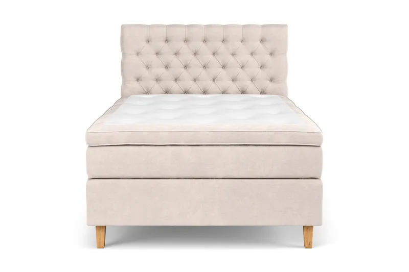 Celine Kontinentalsäng 140x200cm, Beige/Sammet