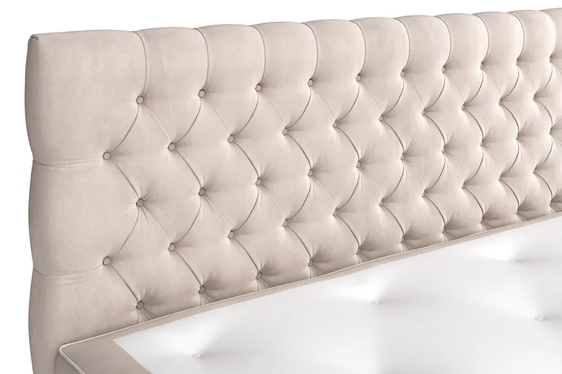Celine Kontinentalsäng 180x200cm - Beige/Sammet - Products - Möbler - Säng - Kontinentalsäng