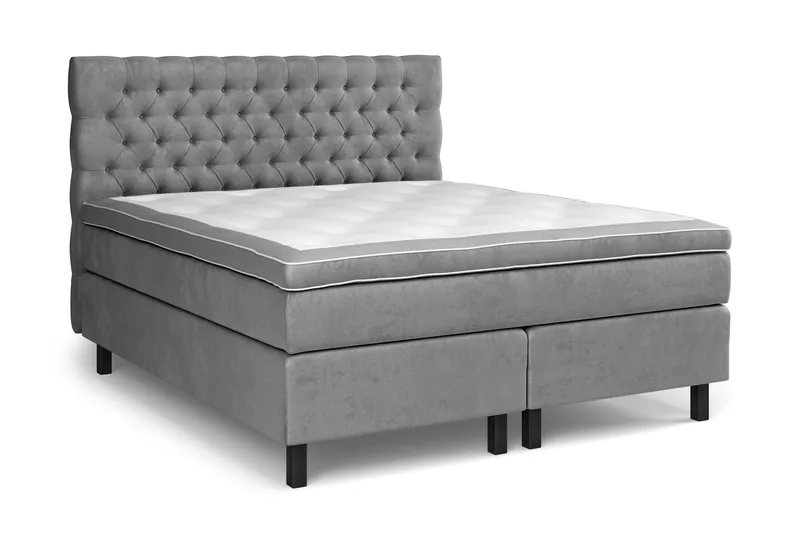 Celine Kontinentalsäng 180x200cm - Grå/Sammet - Products - Möbler - Säng - Kontinentalsäng