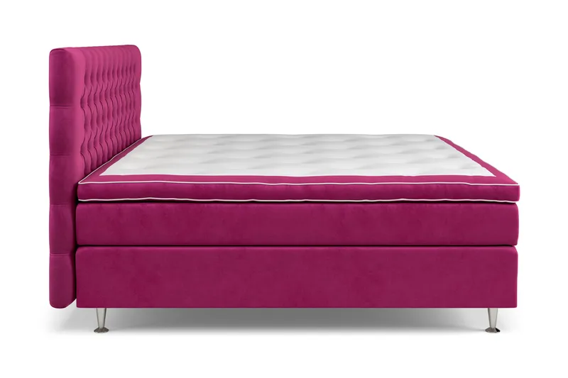 Celine Kontinentalsäng 210x210cm - Rosa/Sammet - Products - Möbler - Säng - Kontinentalsäng