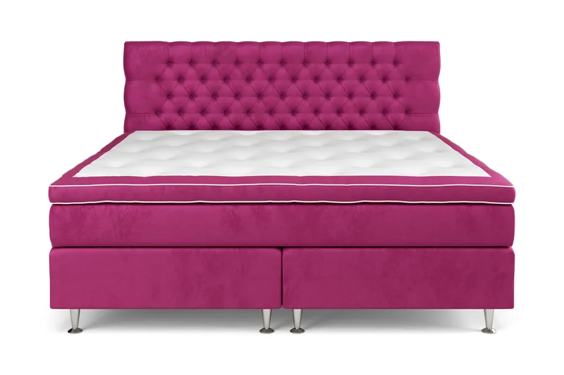 Celine Kontinentalsäng 210x210cm, Rosa/Sammet