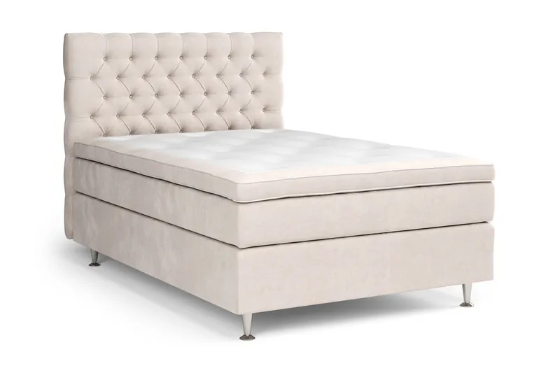 Celine Sängpaket 140x200cm - Beige / Sammet - Products - Möbler - Säng - Kontinentalsäng