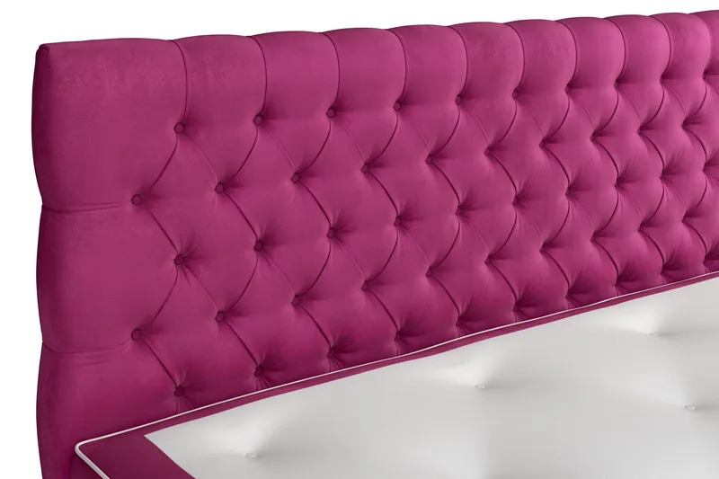 Celine Sängpaket 160x200cm - Rosa/Sammet - Products - Möbler - Säng - Kontinentalsäng