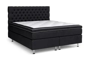 Celine Sängpaket 180x200 cm - Svart/Sammet - Products - Möbler - Säng - Kontinentalsäng