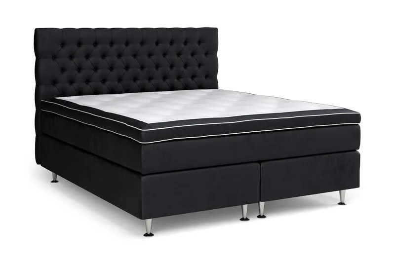 Celine Sängpaket 180x200 cm - Svart/Sammet - Products - Möbler - Säng - Kontinentalsäng