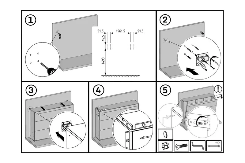 Concept Pro Sovrumsset sängskåp - Vit - Products - Möbler - Säng - Möbelset för sovrum