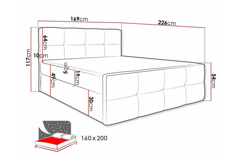 Derry Sängram 160x200 cm - Products - Möbler - Säng - Sängram & sängstomme