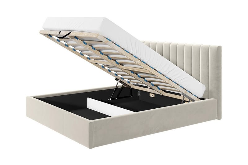Derry Sängram med förvaring 160x200 cm - Beige - Products - Möbler - Säng - Säng med förvaring