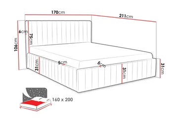 Desio Förvaringssäng 160x200 cm - Rosa - Products - Möbler - Säng - Säng med förvaring