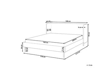 Diallo Sängram 160x200 cm - Beige - Products - Möbler - Säng - Sängram & sängstomme