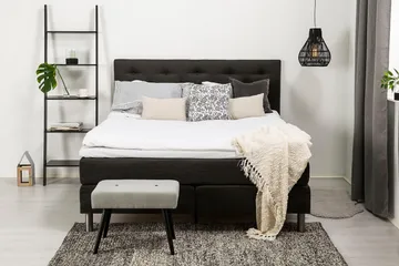 Diplomat Kontinentalsäng 160x200 - Mörkgrå - Products - Möbler - Säng - Kontinentalsäng