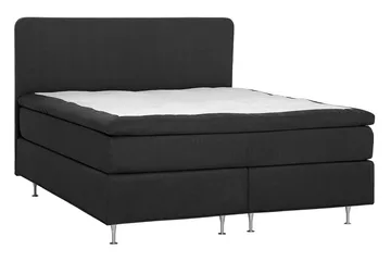 Dolly Kontinentalsäng 180x200cm Memoryfoam - Mörkgrå Svarta Ben - Products - Möbler - Säng - Kontinentalsäng