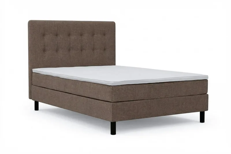 Dream Komplett Sängpaket 140x200 cm Knappar - Brun - Products - Möbler - Säng - Kontinentalsäng