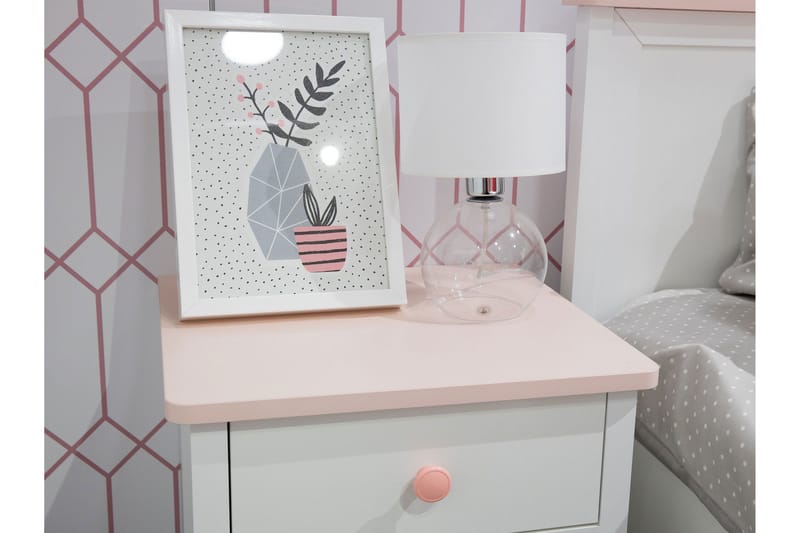 Hilts Möbelset För Sovrum - Vit/Rosa - Products - Möbler - Säng - Möbelset för sovrum