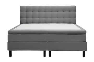 HVILA Classic Komplett Sängpaket 180x200 cm Kontinentalsäng med rutad sänggavel, Grå