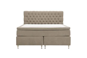 HVILA Lyx Komplett Sängpaket 160x200 cm Kontinentalsäng med knappad sänggavel i chenille