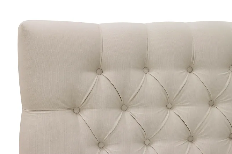 HVILA Lyx Komplett Sängpaket 160x200 cm Kontinentalsäng med knappad sänggavel i sammet - Beige / Sammet - Products - Möbler - Säng - Kontinentalsäng