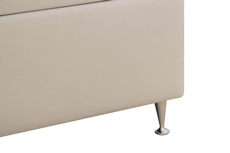HVILA Lyx Komplett Sängpaket 160x200 cm Kontinentalsäng med knappad sänggavel i sammet - Beige / Sammet - Products - Möbler - Säng - Kontinentalsäng
