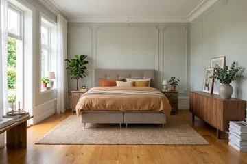 HVILA Premium Komplett Sängpaket 180x200 cm Kontinentalsäng med Sänggavel - Ljusbrun Tyg - Products - Möbler - Säng - Kontinentalsäng