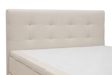HVILA Premium Komplett Sängpaket 160x200 cm Kontinentalsäng med Sänggavel - Ljusbeige Bouclé - Products - Möbler - Säng - Kontinentalsäng