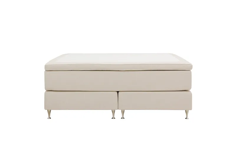HVILA Premium Kontinentalsäng 180x200 cm, Ljusbeige Tyg