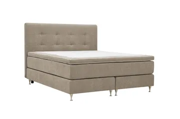 HVILA Premium Komplett Sängpaket 180x200 cm Kontinentalsäng med Sänggavel - Ljusbrun Tyg - Products - Möbler - Säng - Kontinentalsäng