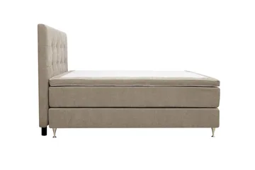 HVILA Premium Komplett Sängpaket 180x200 cm Kontinentalsäng med Sänggavel - Ljusbrun Tyg - Products - Möbler - Säng - Kontinentalsäng