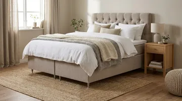 Joluma Sängpaket Fast 180x200 cm - Beige - Products - Möbler - Säng - Enkelsäng