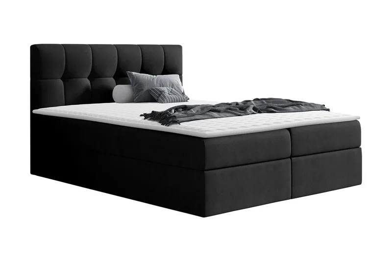 Kramvik Kontinentalsäng 140x200, Svart