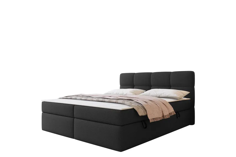 Leckersbo Sängpaket Kontinentalsäng 160x200 cm, Svart