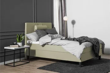 Lucky Komplett Sängpaket 120x200 Memory Slät Sänggavel - Nackkudde Stor Grön - Products - Möbler - Säng - Enkelsäng