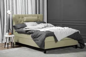 Lucky Komplett Sängpaket 120x200 Skum Diamant Sänggavel - Nackkudde Stor Grön - Products - Möbler - Säng - Enkelsäng