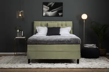 Lucky Komplett Sängpaket 120x200 Skum Diamant Sänggavel - Nackkudde Stor Grön - Products - Möbler - Säng - Enkelsäng