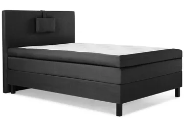 Lucky Komplett Sängpaket 120x200 Polyeter Slät - Nackkudde Liten Svart/Grå - Products - Möbler - Säng - Enkelsäng