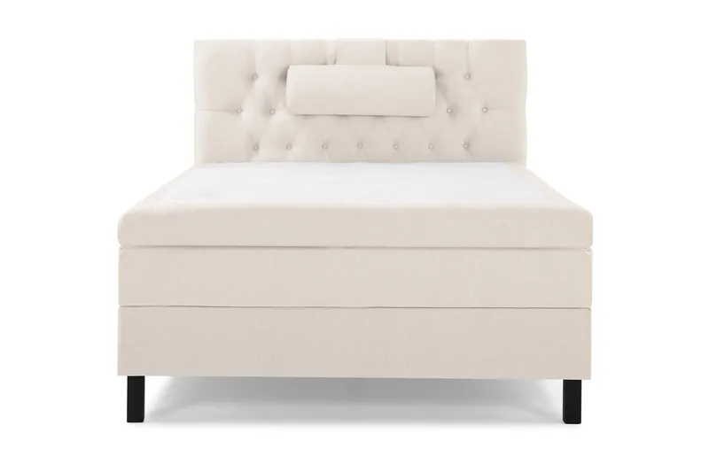 Lucky Komplett Sängpaket 120x200 Polyeter Diamant Sänggavel, Nackkudde Stor Beige