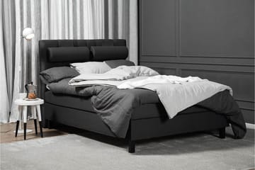 Lucky Komplett Sängpaket 140x200 Skum Diamant - Svart/Grå - Products - Möbler - Säng - Kontinentalsäng