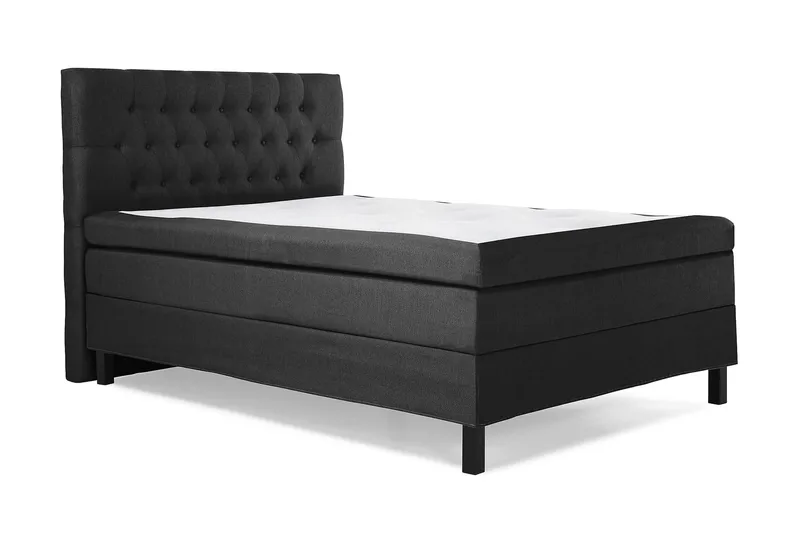 Lucky Komplett Sängpaket 140x200 Polyeter Diamant - Svart / Grå - Products - Möbler - Säng - Kontinentalsäng