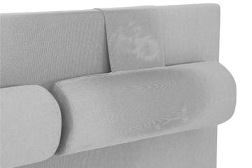 Lucky Komplett Sängpaket 140x200 Polyeter Slät Sänggavel - Nackkudde Stor Mellangrå - Products - Möbler - Säng - Kontinentalsäng