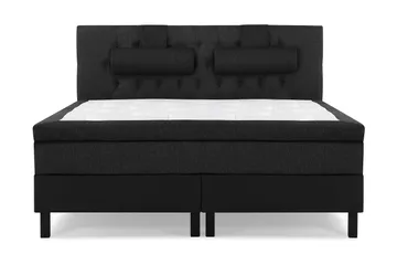 Lucky Diamant Sänggavel 160 cm - Svart/Grå/PU