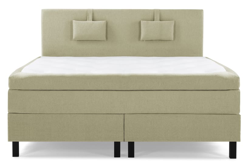 Lucky Komplett Sängpaket 160x200 Memory Slät Sänggavel, Nackkudde Liten Grön