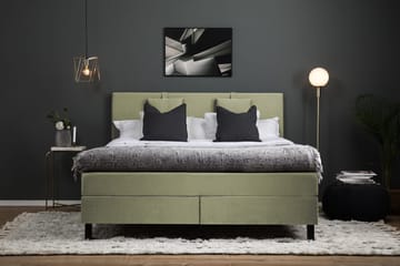 Lucky Komplett Sängpaket 160x200 Memory Slät Sänggavel - Nackkudde Liten Grön - Products - Möbler - Säng - Kontinentalsäng