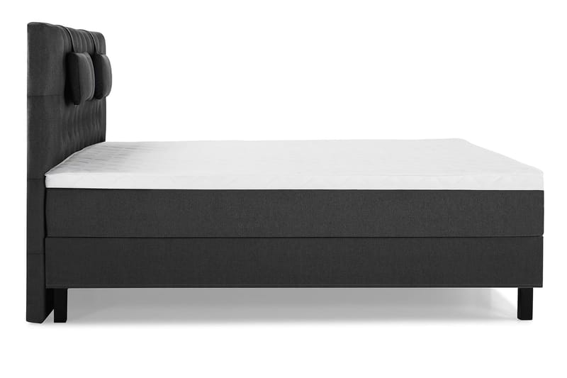 Lucky Komplett Sängpaket 160x200 Skum Diamant Sänggavel - Nackkudde Liten Svart/Grå - Products - Möbler - Säng - Kontinentalsäng