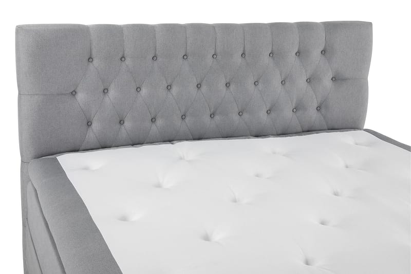 Lucky Komplett Sängpaket 160x200 Polyeter Diamant Sänggavel - Grå - Products - Möbler - Säng - Kontinentalsäng